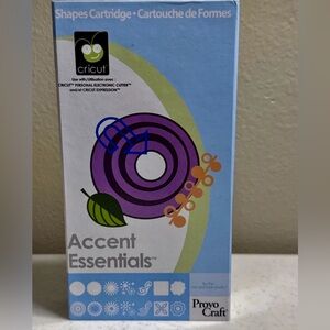 Accent Essentials Cricut Shapes Cartridge Provo Craft Complete Keyboard Etc
